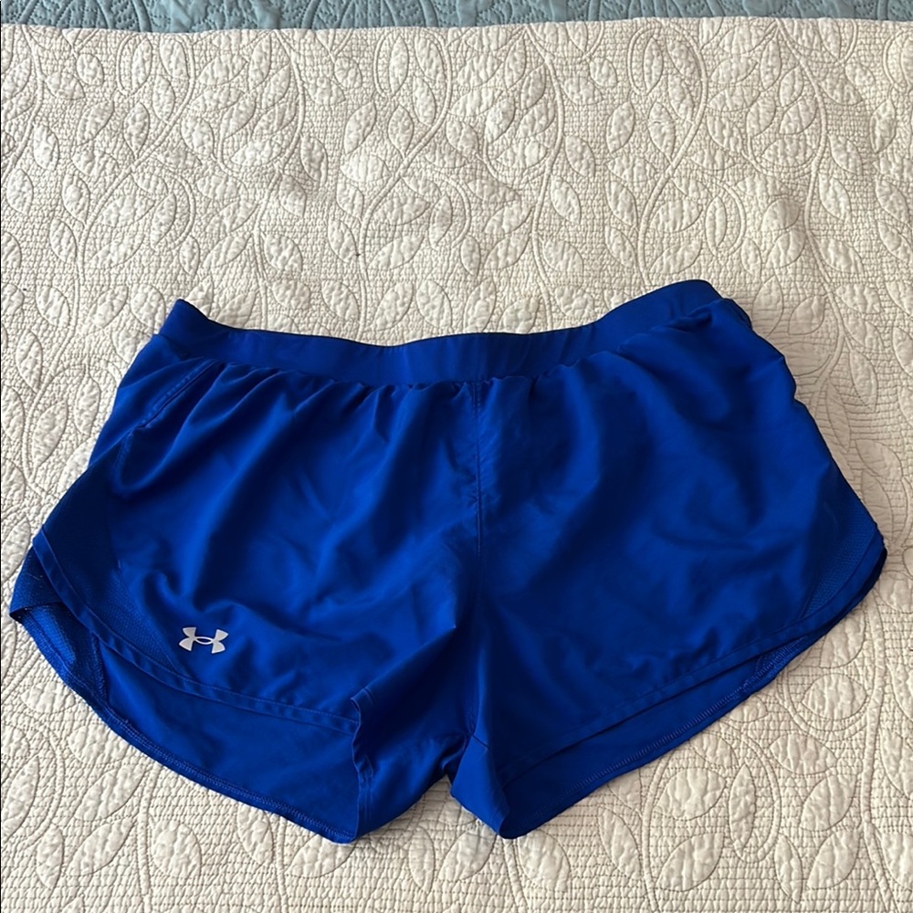 Under Armour Blue Athletic Shorts Moisture-Wicking Performance